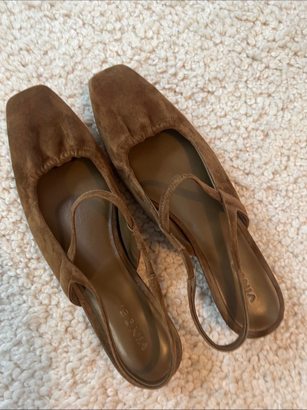 Vince suede Mary jane sling back flat. 8M